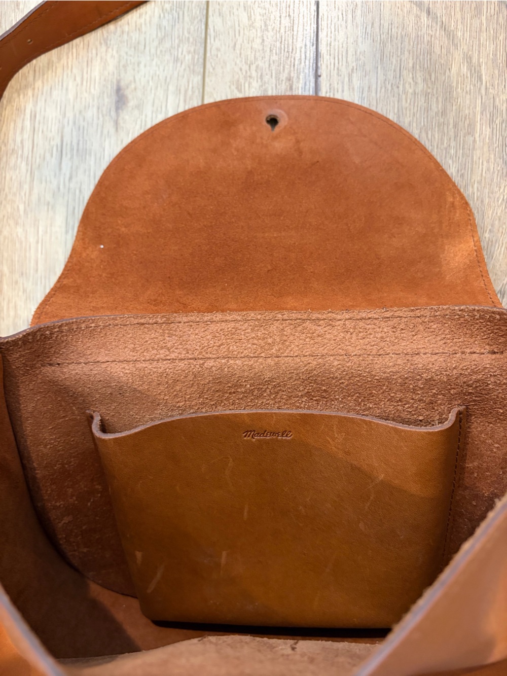 Madewell Cognac Leather Saddle Crossbody - Picture 6 of 6